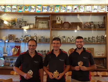 Tiro di finale A: Giorgio Murbach 2°, Reto Costa 1° e Romano Rossi 3°